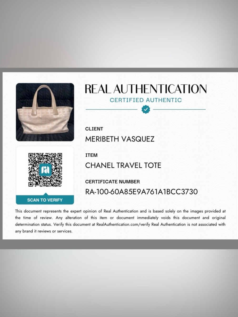 Chanel Beige Travel Tote Bag with COA - Picture 5 of 16